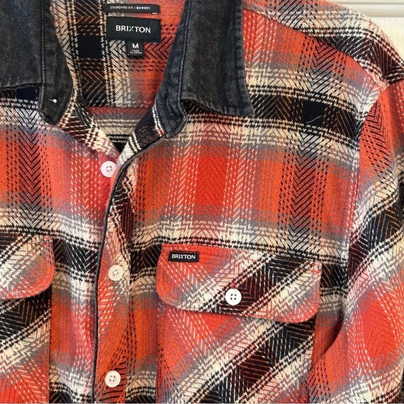 BRIXTON Bowery Stretch Long Sleeve X Flannel Medium - Picture 9 of 9